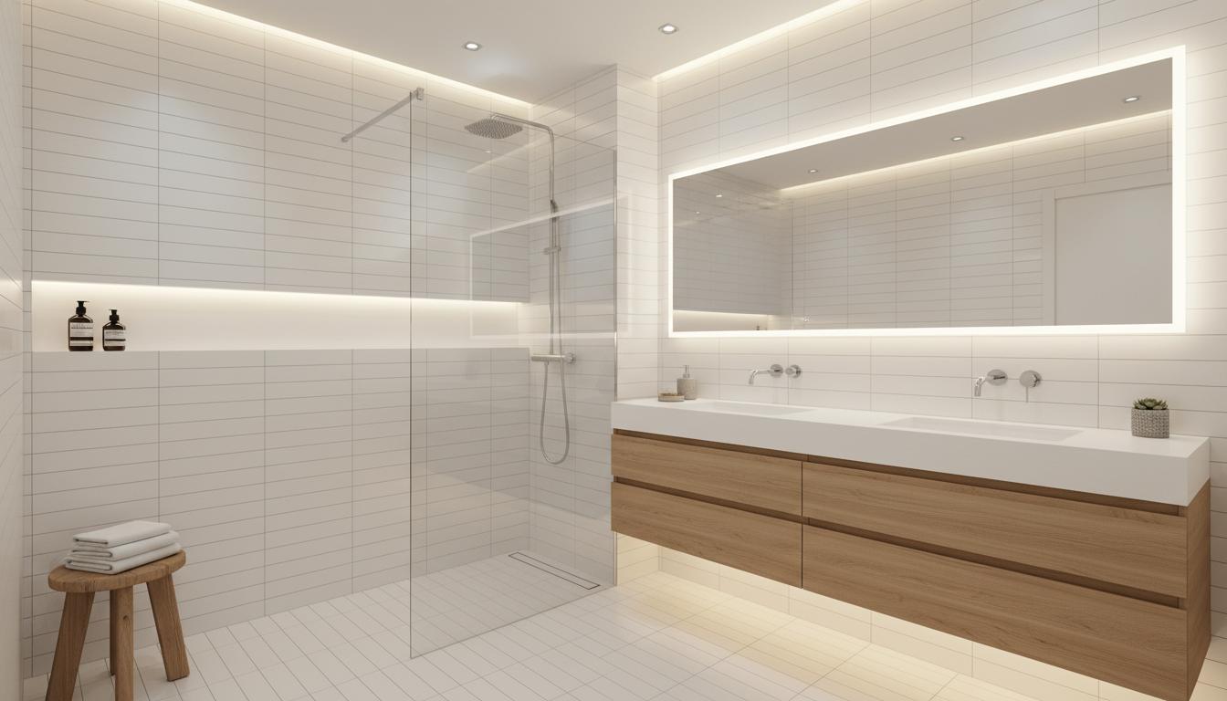 Baño moderno con tendencias de diseño 2026